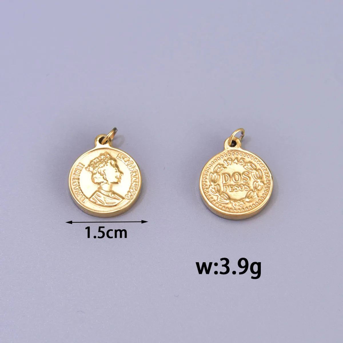 1 Piece 304 Stainless Steel Titanium Steel 18K Gold Plated Animal Letter Polished Pendant Chain