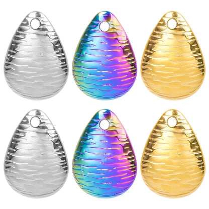 1 Piece 304 Stainless Steel Water Droplets Pendant