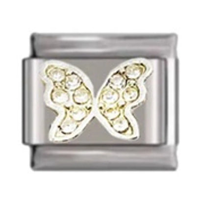 1 Piece 304 Stainless Steel Zinc Alloy Insect Butterfly Italian Charms