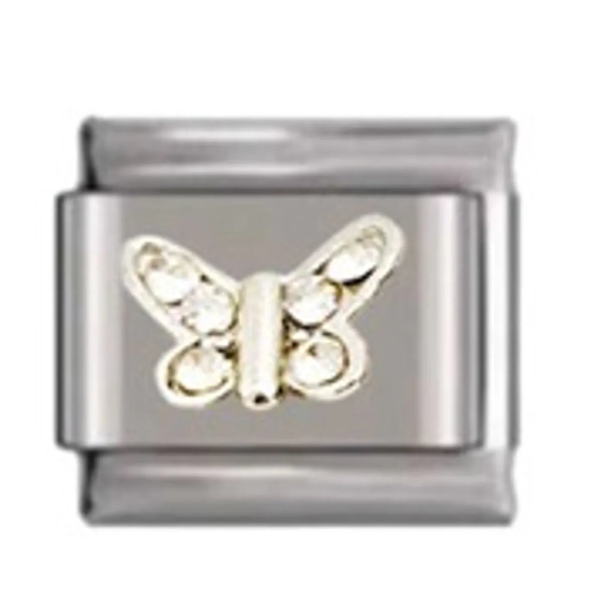 1 Piece 304 Stainless Steel Zinc Alloy Insect Butterfly Italian Charms