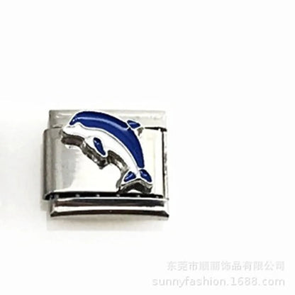 1 Piece 304 Stainless Steel Zinc Alloy Insect Butterfly Italian Charms