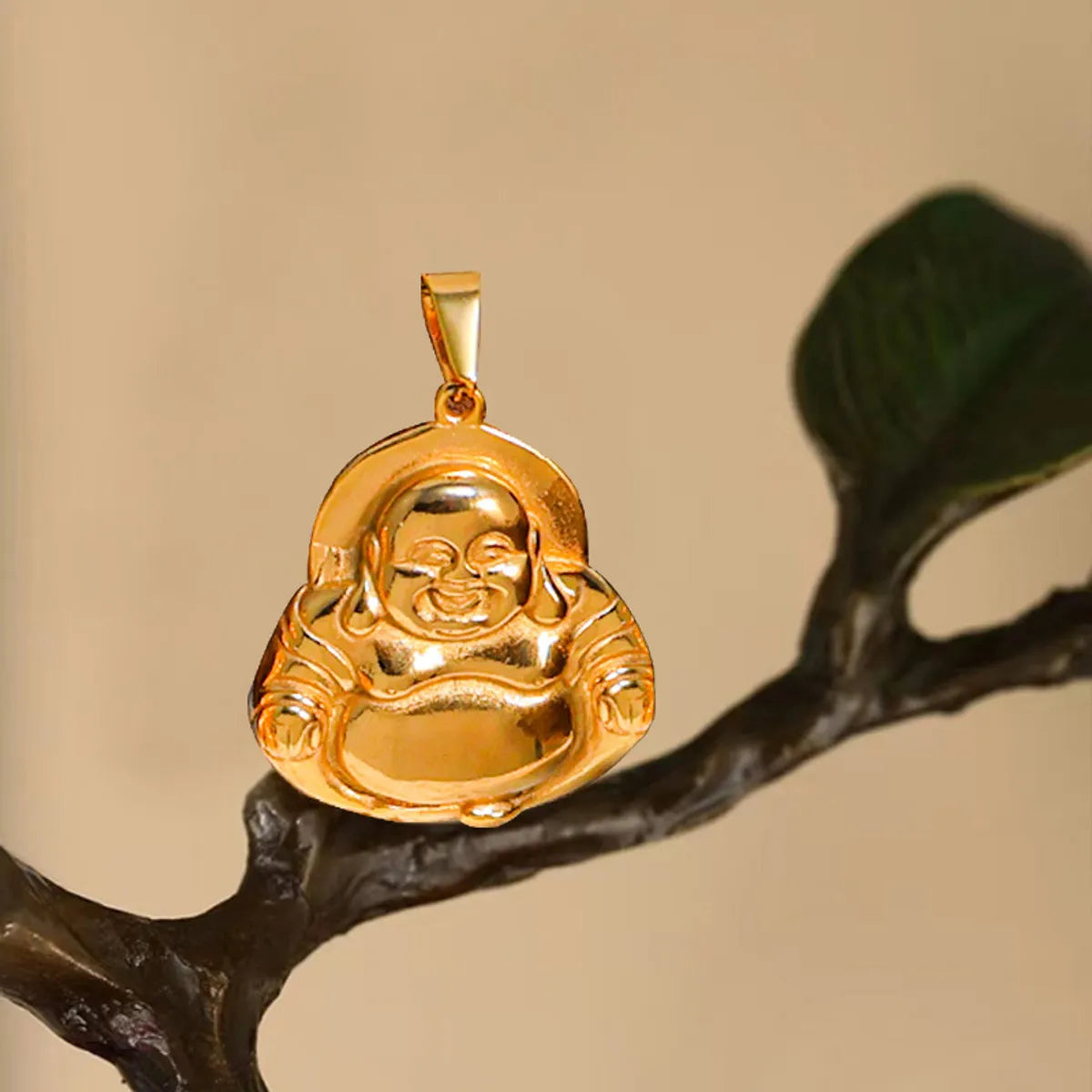 1 Piece 31.5*30mm 45.5*38.6mm 304 Stainless Steel 24K Gold Plated Buddha Printing Pendant