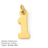 1 Piece 316 Stainless Steel  14K Gold Plated Number Pendant