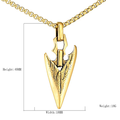 1 Piece 316 Stainless Steel  Arrow Pendant Chain