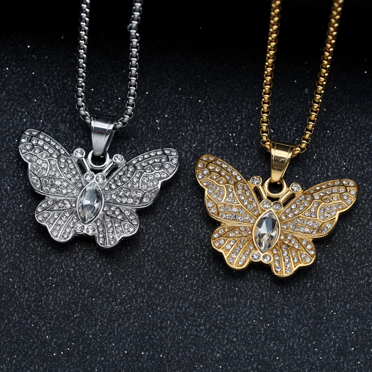 1 Piece 316 Stainless Steel  Butterfly Pendant