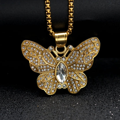 1 Piece 316 Stainless Steel  Butterfly Pendant