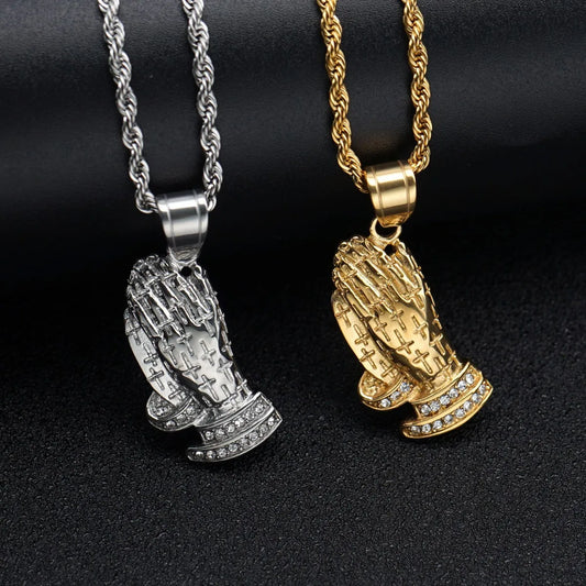 1 Piece 316 Stainless Steel  Hand Pendant