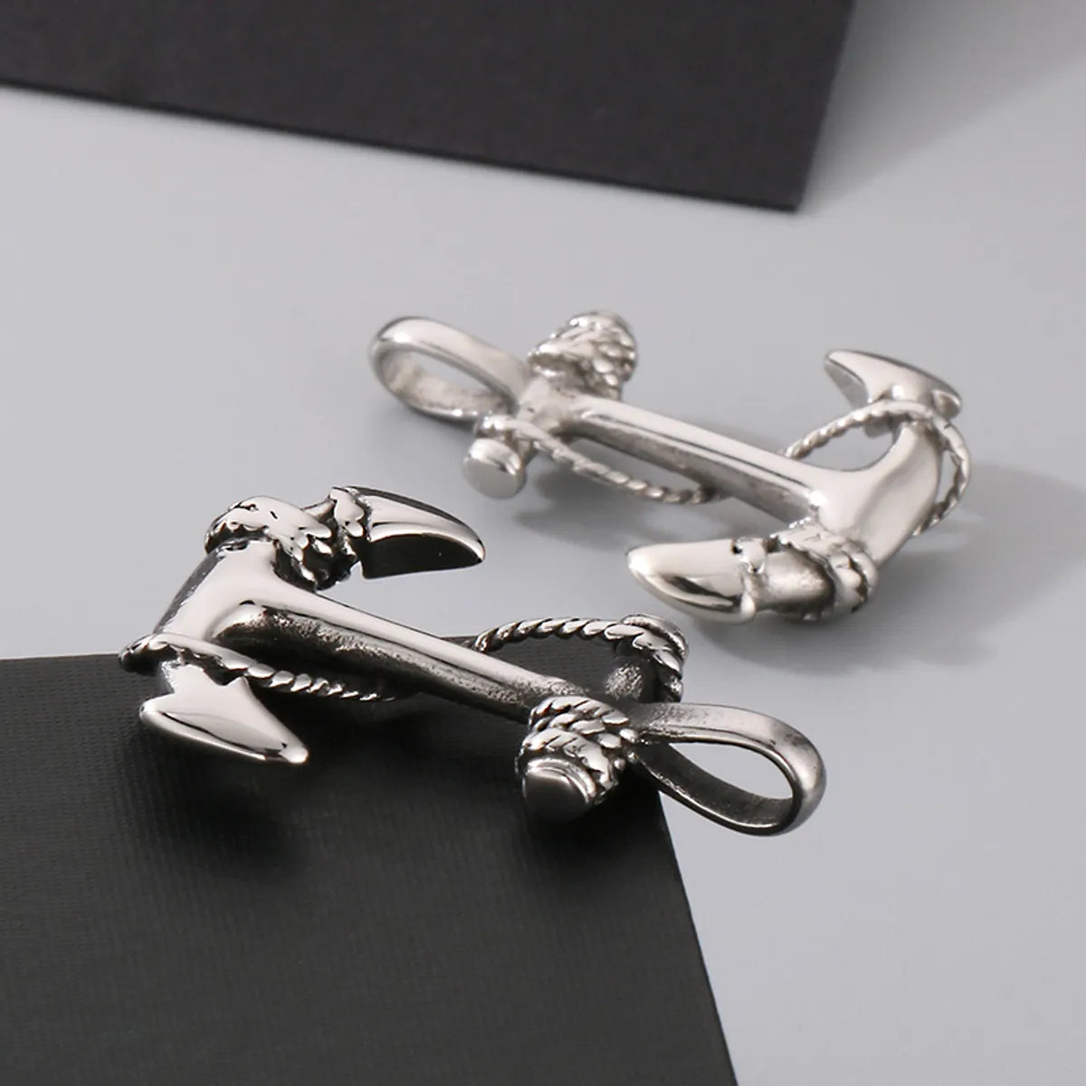 1 Piece 32*21mm 304 Stainless Steel Anchor Pendant Chain