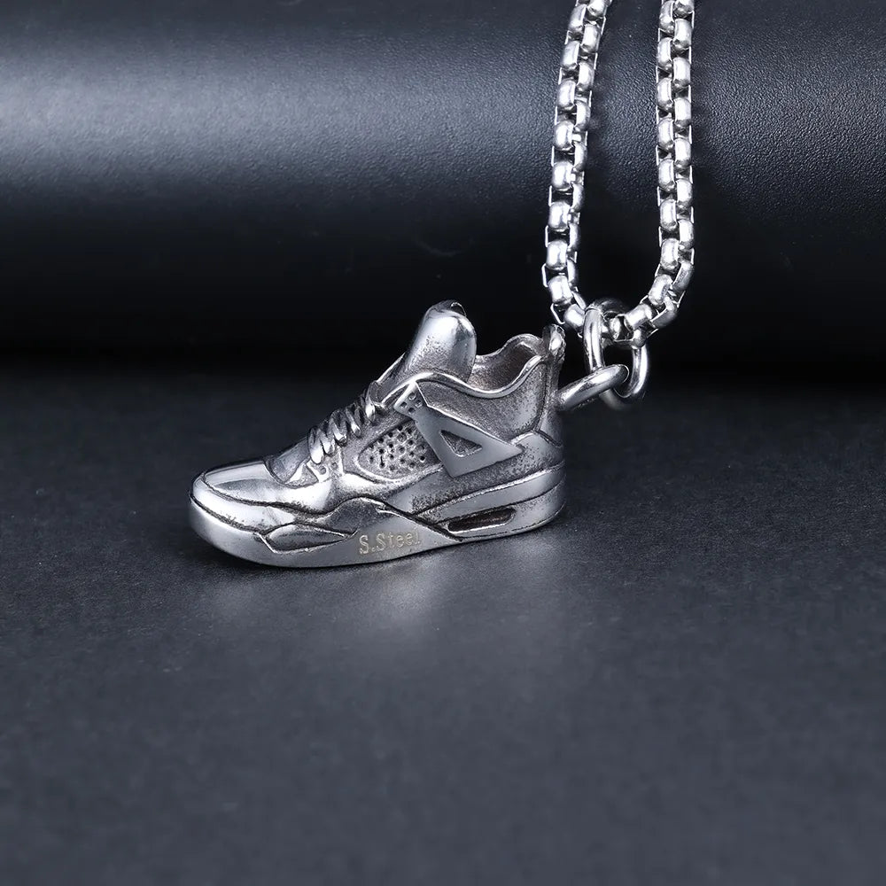 1 Piece 32.8*17.7mm 60cm 316 Stainless Steel  Geometric Shoe Polished Pendant Chain