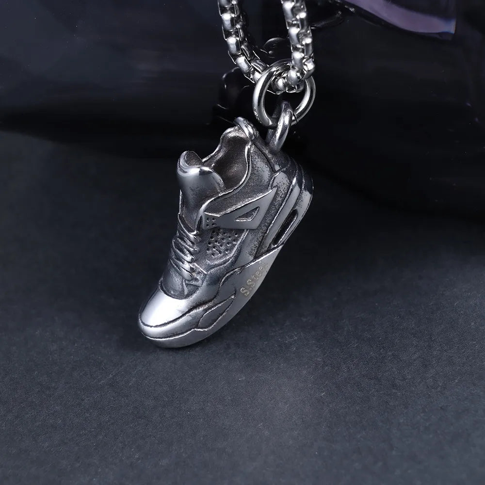 1 Piece 32.8*17.7mm 60cm 316 Stainless Steel  Geometric Shoe Polished Pendant Chain