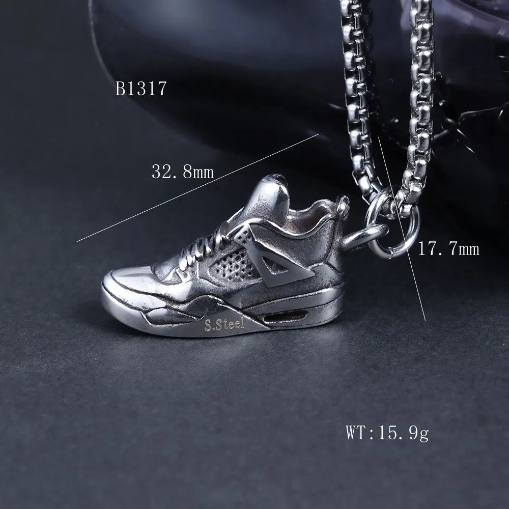 1 Piece 32.8*17.7mm 60cm 316 Stainless Steel  Geometric Shoe Polished Pendant Chain