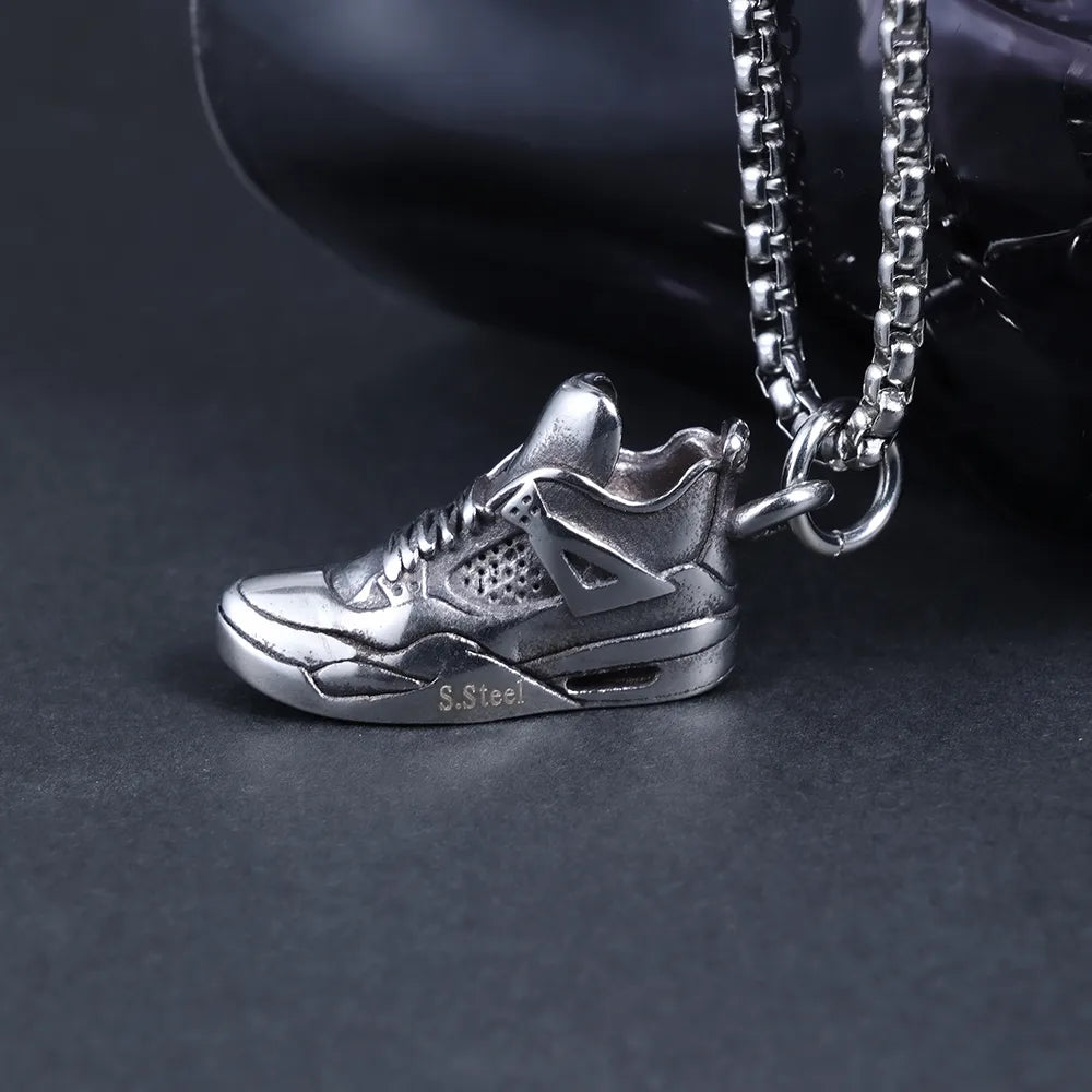 1 Piece 32.8*17.7mm 60cm 316 Stainless Steel  Geometric Shoe Polished Pendant Chain