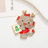 1 Piece 33*40mm Zinc Alloy Zircon Dragon Polished DIY Accessories