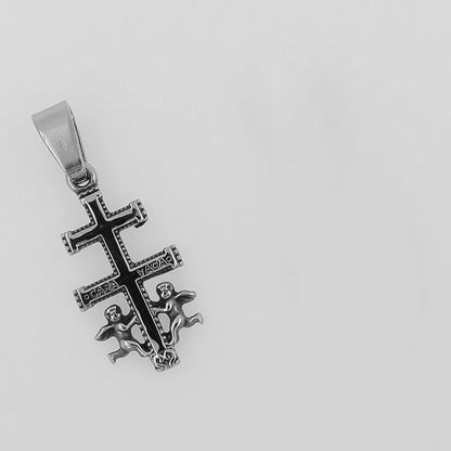 1 Piece 33MM 304 Stainless Steel Cross Angel Polished Pendant