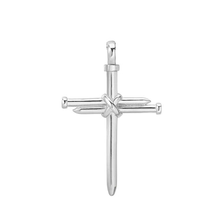 1 Piece 35*47mm 304 Stainless Steel 18K Gold Plated Cross Polished Pendant