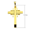 1 Piece 35*56mm Titanium Steel Geometric Cross Pendant