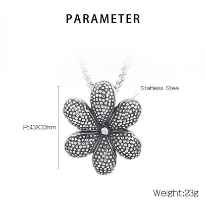 1 Piece 36 * 27mm 43 * 33mm 44 * 31mm Stainless Steel Tortoise Eye Flower Pendant Chain