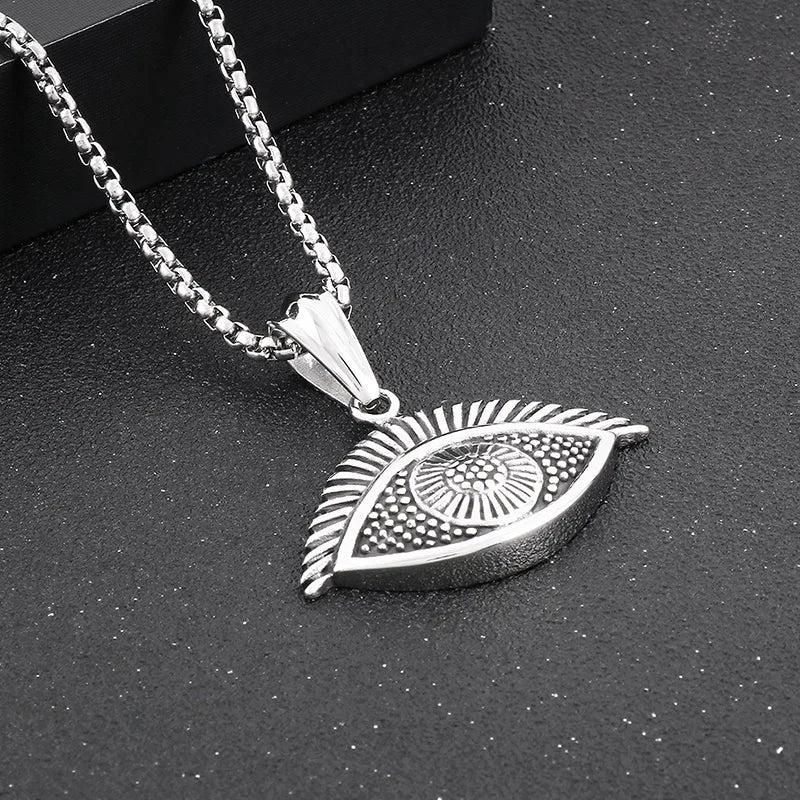 1 Piece 36 * 27mm 43 * 33mm 44 * 31mm Stainless Steel Tortoise Eye Flower Pendant Chain