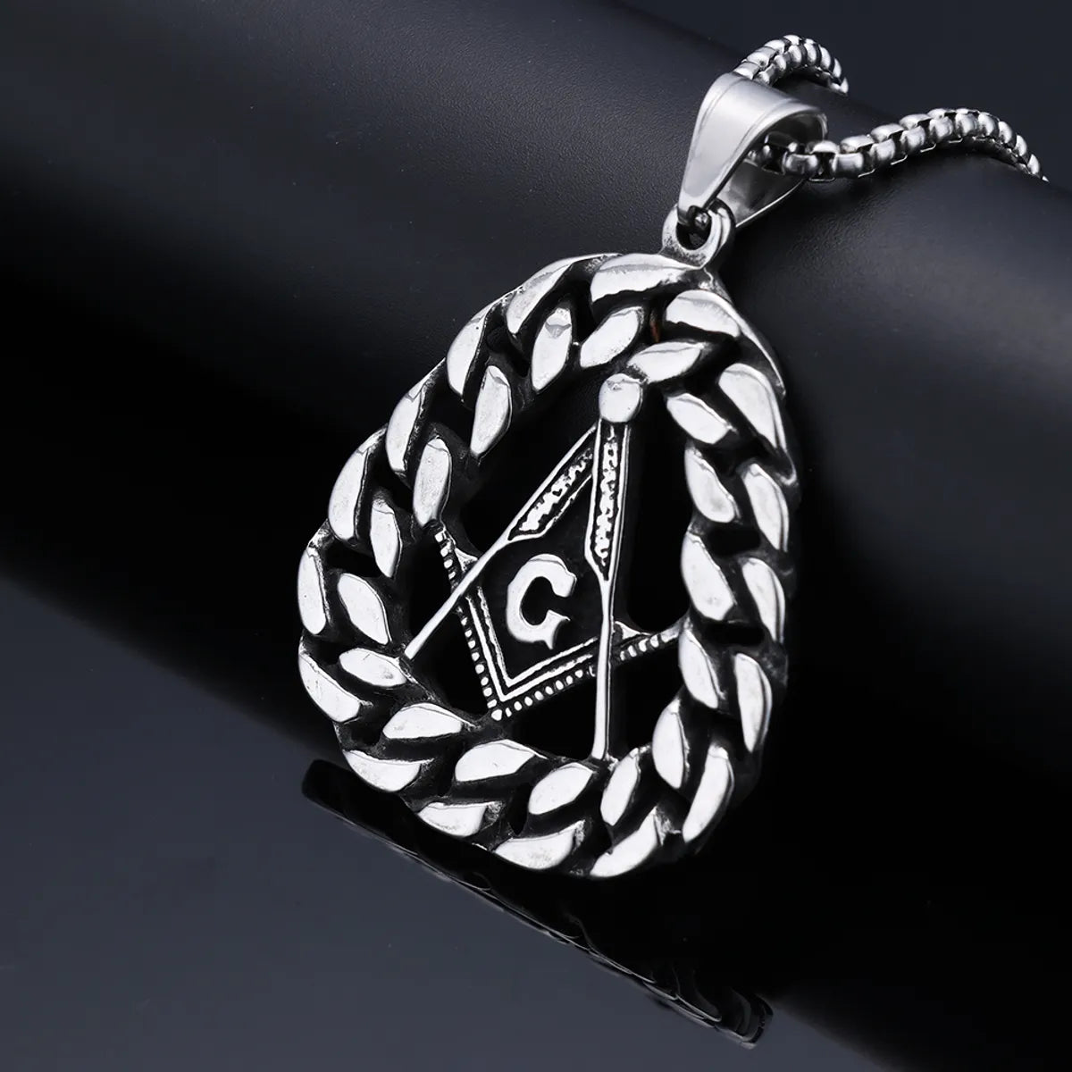 1 Piece 37.5*55.3mm 316 Stainless Steel  Devil'S Eye Polished Pendant Chain