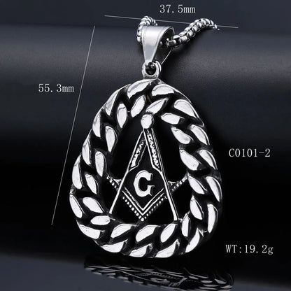 1 Piece 37.5*55.3mm 316 Stainless Steel  Devil'S Eye Polished Pendant Chain