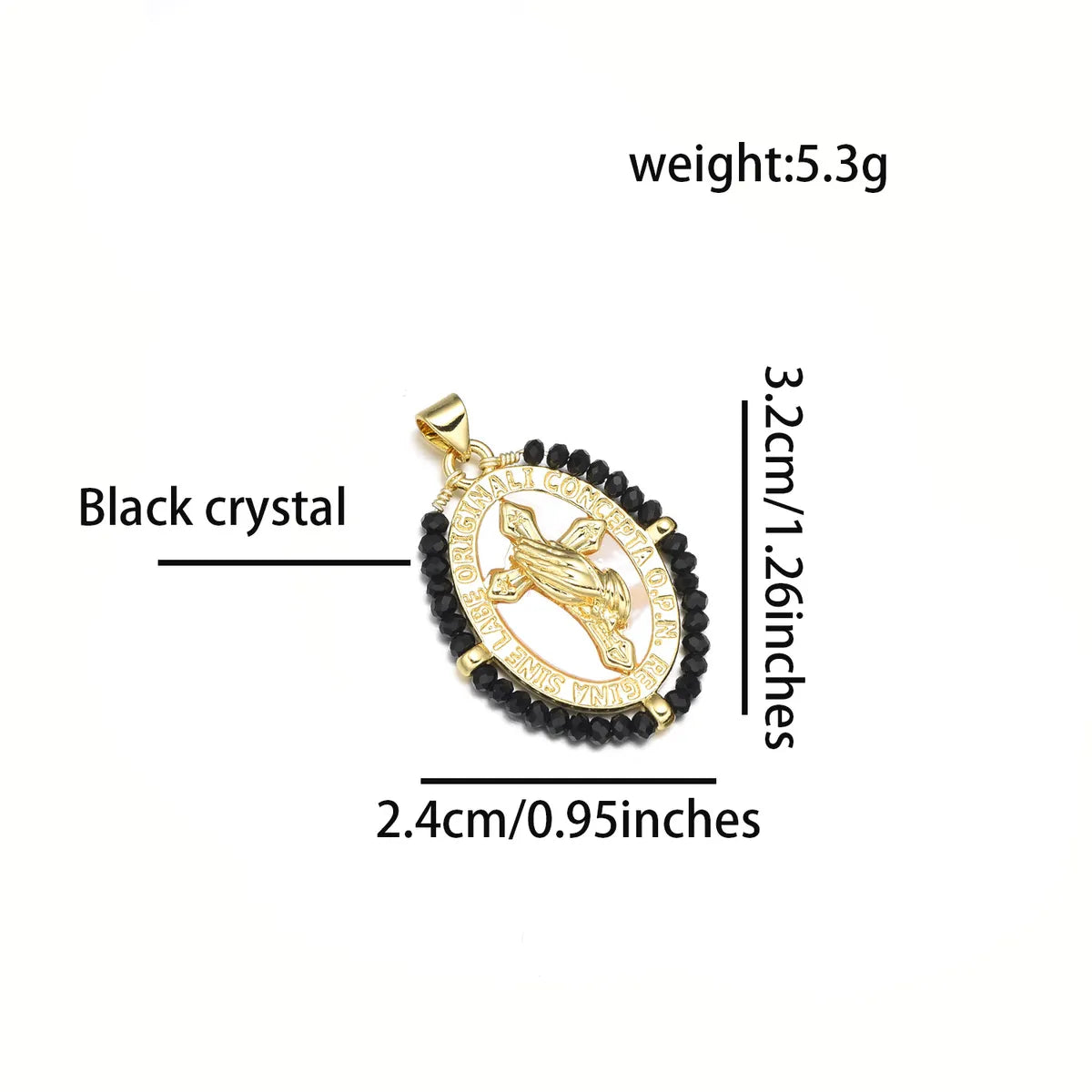 1 Piece 3.2*2.4cm Copper Artificial Crystal Shell Zircon 18K Gold Plated Cross Color Block Pendant