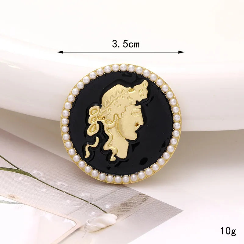 1 Piece 3.5 3cm Zinc Alloy Artificial Pearls Rhinestones Human Flower DIY Ornament Accessories