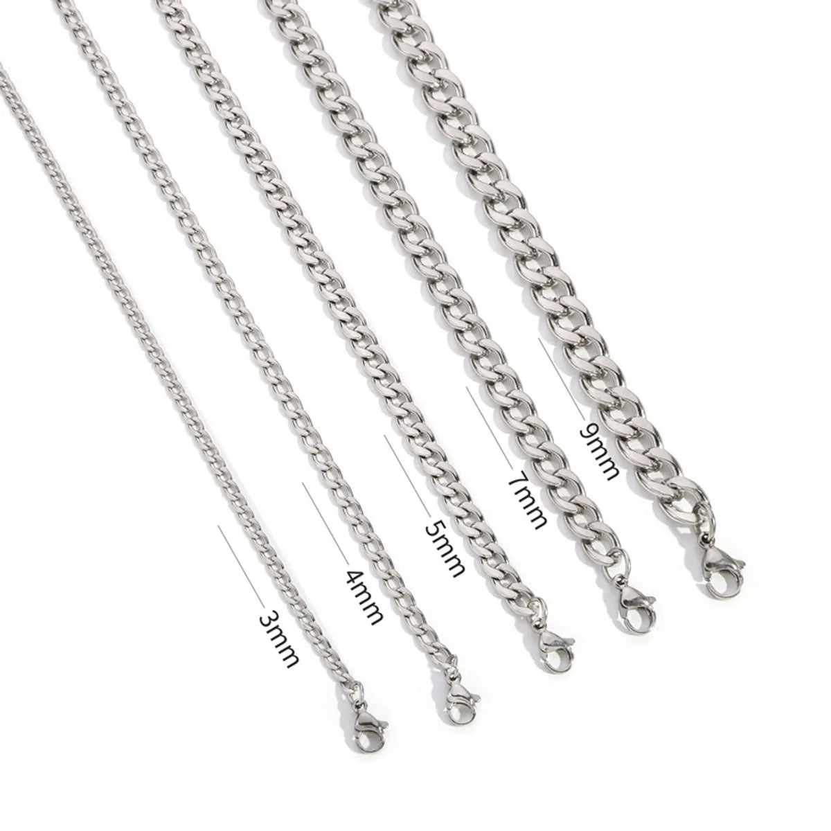 1 Piece 3.0mm*50cm 3.0MM*55CM 3.0mm*60cm 304L Stainless Steel Jewelry Accessories