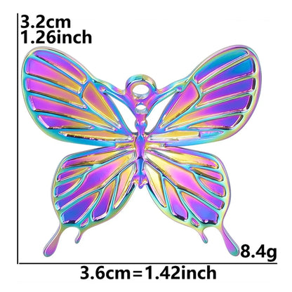 1 Piece 3.2*3.6cm 304 Stainless Steel 18K Gold Plated Butterfly Pendant