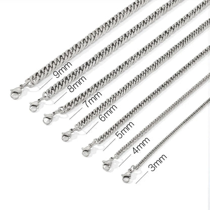 1 Piece 3mm*45cm 3mm*50cm 3mm*60cm Titanium Steel Jewelry Accessories