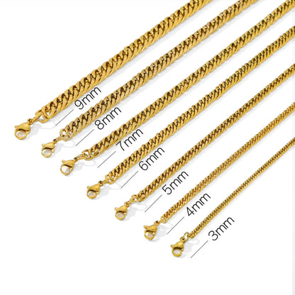 1 Piece 3mm*45cm 3mm*50cm 3mm*60cm Titanium Steel Jewelry Accessories