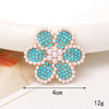 1 Piece 40*40mm 48*48mm 5*45mm Alloy Rhinestones Pearl Flower DIY Accessories