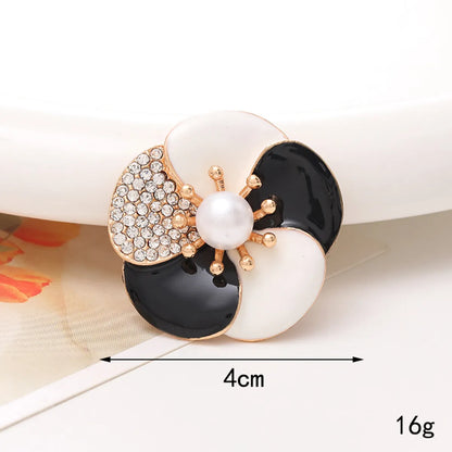 1 Piece 40*40mm 48*48mm 5*45mm Alloy Rhinestones Pearl Flower DIY Accessories