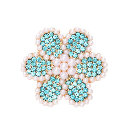 1 Piece 40*40mm 48*48mm 5*45mm Alloy Rhinestones Pearl Flower DIY Accessories