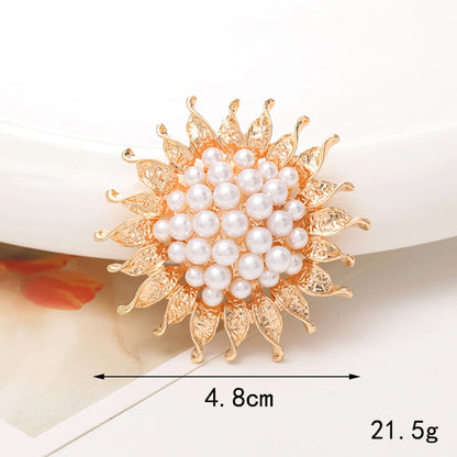 1 Piece 40*40mm 48*48mm 5*45mm Alloy Rhinestones Pearl Flower DIY Accessories