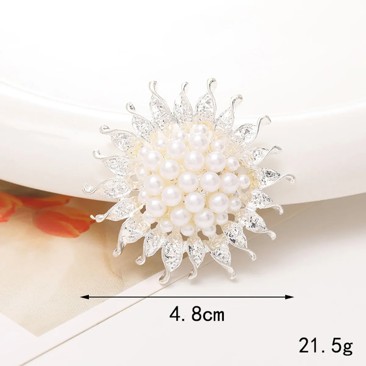 1 Piece 40*40mm 48*48mm 5*45mm Alloy Rhinestones Pearl Flower DIY Accessories