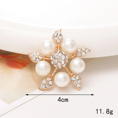 1 Piece 40*40mm 48*48mm 5*45mm Alloy Rhinestones Pearl Flower DIY Accessories