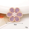 1 Piece 40*40mm 48*48mm 5*45mm Alloy Rhinestones Pearl Flower DIY Accessories