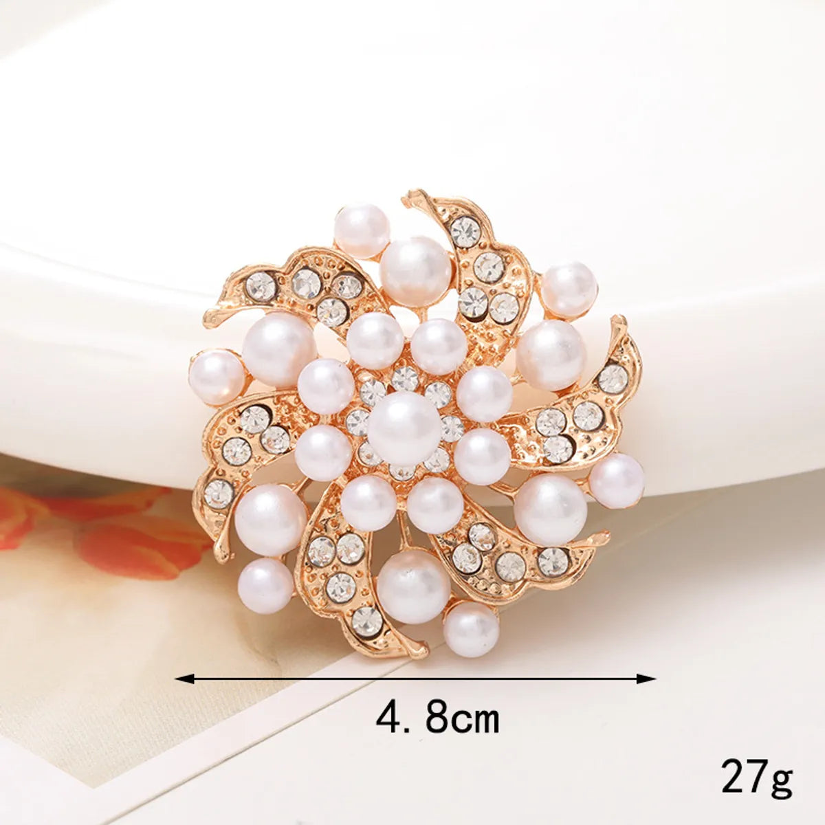 1 Piece 40*40mm 48*48mm 5*45mm Alloy Rhinestones Pearl Flower DIY Accessories