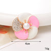 1 Piece 40*40mm 48*48mm 5*45mm Alloy Rhinestones Pearl Flower DIY Accessories