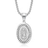 1 Piece 43*23mm 60cm Titanium Steel Zircon Gold Plated Portrait Geometric Pendant Chain