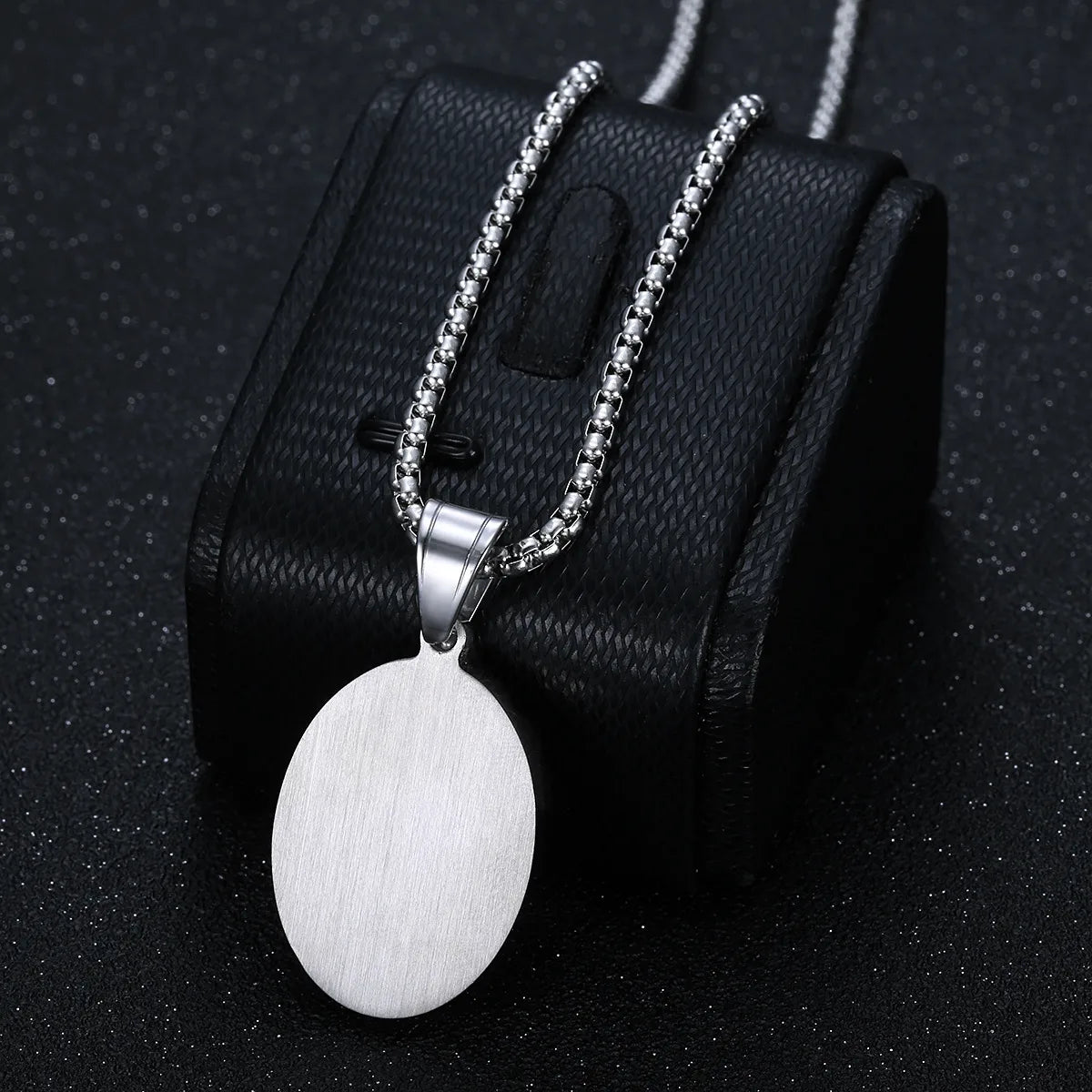 1 Piece 43*23mm 60cm Titanium Steel Zircon Gold Plated Portrait Geometric Pendant Chain