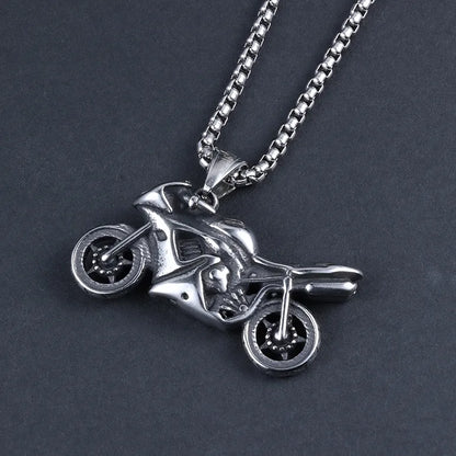 1 Piece 43*36mm 316 Stainless Steel  Motorcycle Polished Pendant Chain