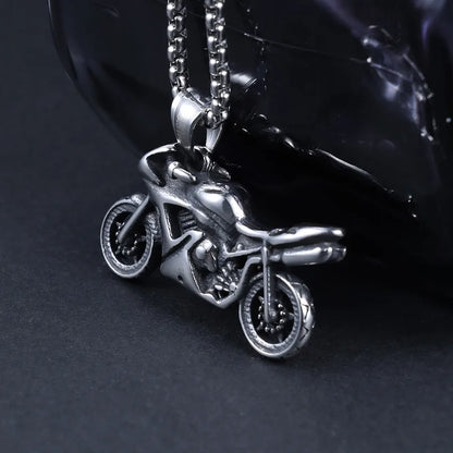 1 Piece 43*36mm 316 Stainless Steel  Motorcycle Polished Pendant Chain