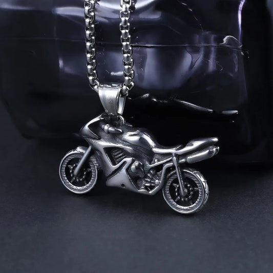 1 Piece 43*36mm 316 Stainless Steel  Motorcycle Polished Pendant Chain