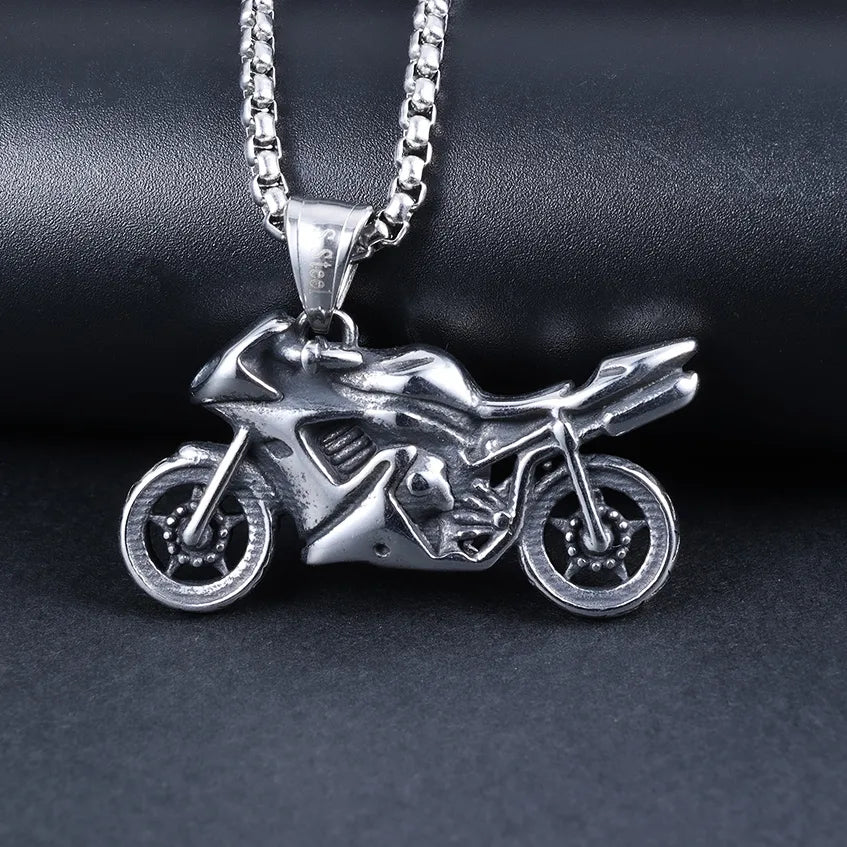 1 Piece 43*36mm 316 Stainless Steel  Motorcycle Polished Pendant Chain