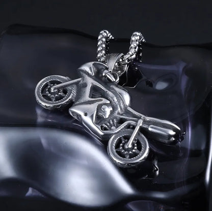 1 Piece 43*36mm 316 Stainless Steel  Motorcycle Polished Pendant Chain