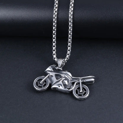 1 Piece 43*36mm 316 Stainless Steel  Motorcycle Polished Pendant Chain