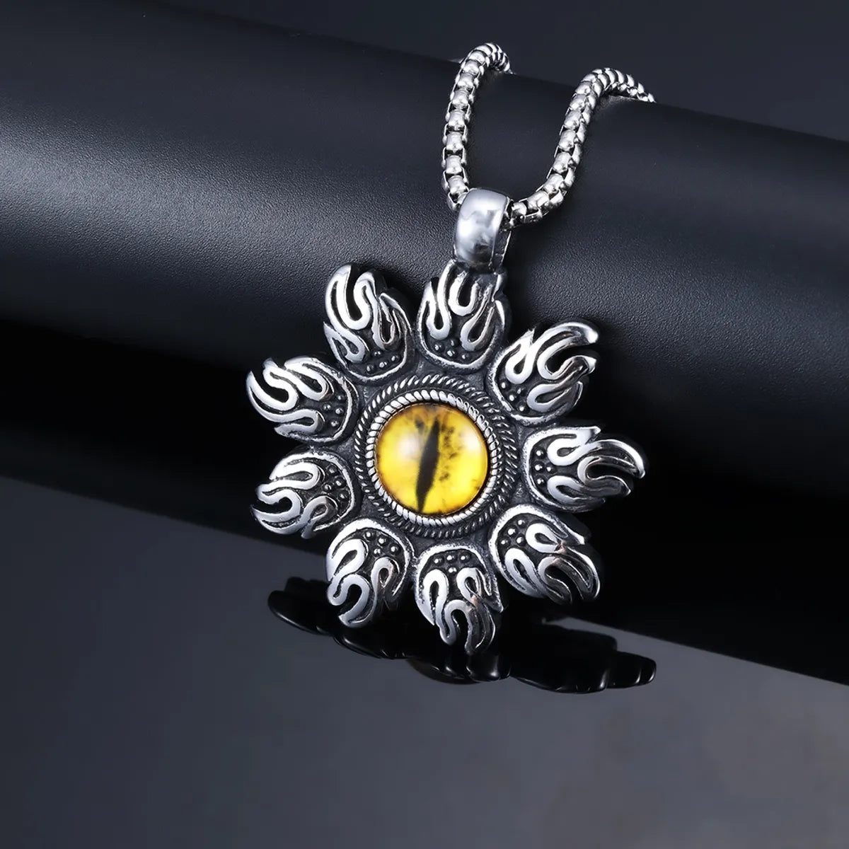 1 Piece 44*50mm 316 Stainless Steel  Eye Flower Polished Pendant Chain