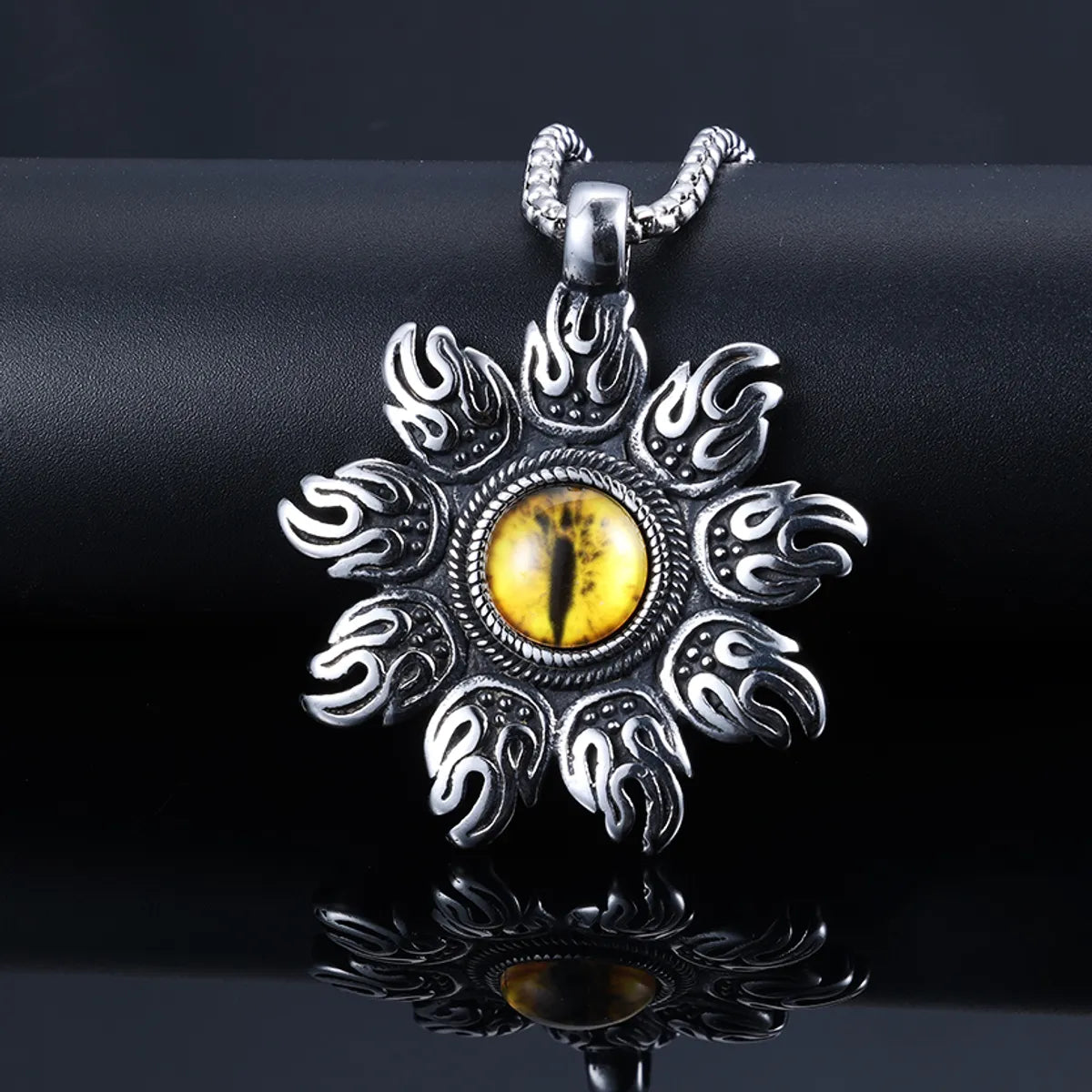 1 Piece 44*50mm 316 Stainless Steel  Eye Flower Polished Pendant Chain