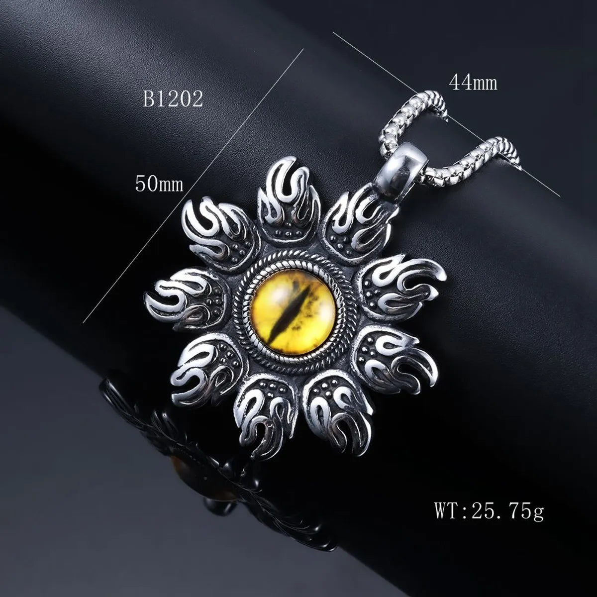 1 Piece 44*50mm 316 Stainless Steel  Eye Flower Polished Pendant Chain